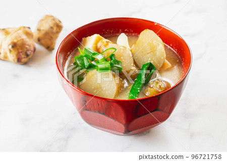 Delicious miso soup with chrysanthemum yam 96721758