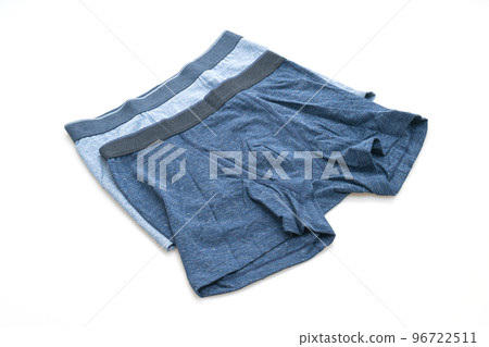 blue men underwear on white background 96722511