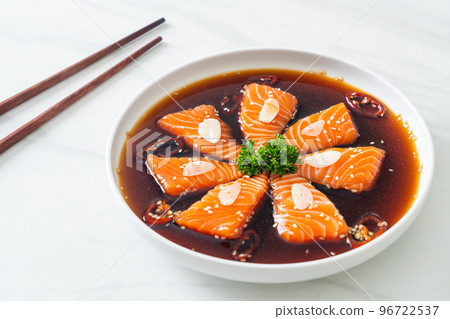 Salmon marinated Shoyu or Salmon Pickled Soy Sauce 96722537