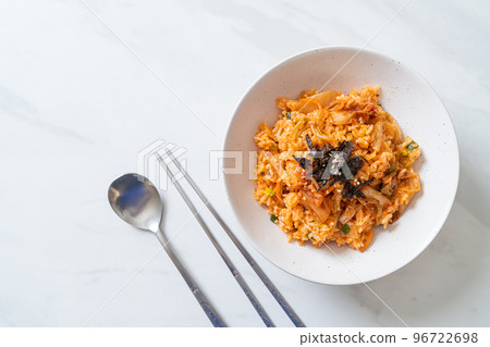 kimchi fried rice with seaweed and white sesame 96722698