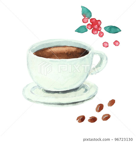 用水彩繪製的咖啡廳飲料精品咖啡 用水彩繪製的咖啡廳飲料精品咖啡 96723130