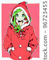 聖誕老人服裝的女人 96723455