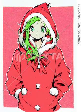 聖誕老人服裝的女人 聖誕老人服裝的女人 96723455