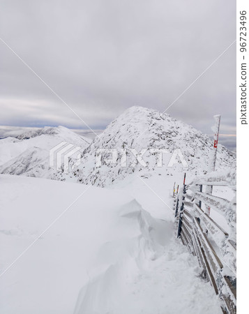 landscape panoramic view of snowed winter tatra mountains 96723496