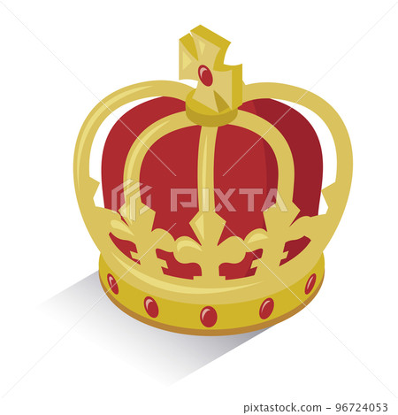 Isometric_Three-dimensional crown illustration 96724053