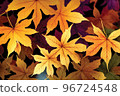 Chestnut tree leaves, autumn background, close-up digital art 96724548