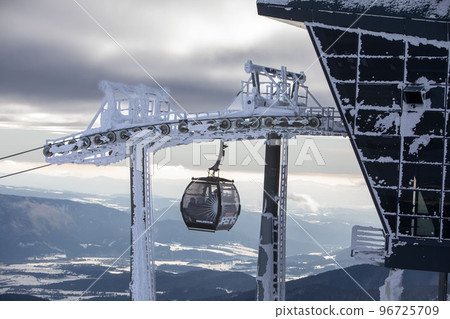 chair lift cabin ski resort 96725709