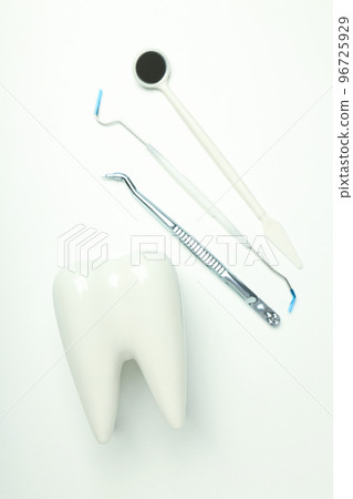 Concept of dental care, tooth care, top view 96725929