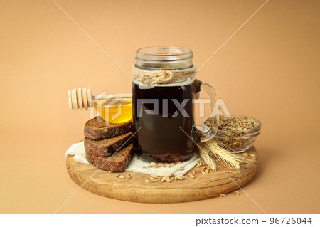 Concept of refreshing drink for summer - kvass 96726044