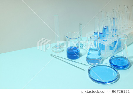 Concept of science and research with laboratory accessories Concept of science and research with laboratory accessories 96726131