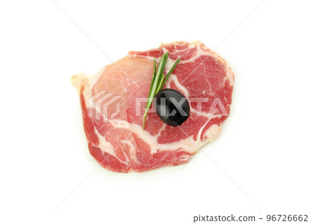 Concept of delicious Spanish cuisine - jamon, isolated on white background Concept of delicious Spanish cuisine - jamon, isolated on white background 96726662