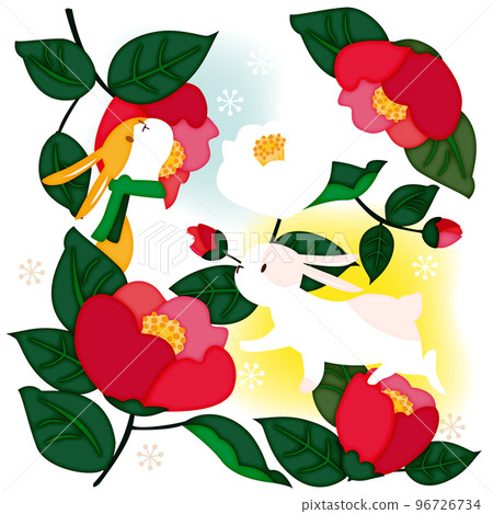 rabbit and camellia rabbit and camellia 96726734