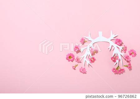 Concept of World lung day, lung problems and treatment Concept of World lung day, lung problems and treatment 96726862
