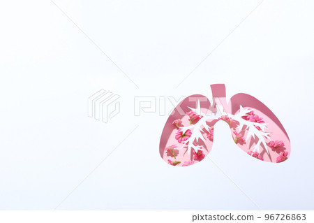 Concept of World lung day, lung problems and treatment Concept of World lung day, lung problems and treatment 96726863