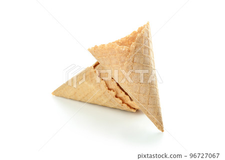 Ice cream cones isolated on white background 96727067