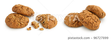 oatmeal cookies with flax, pumpkin and sunflower seeds with full depth of field oatmeal cookies with flax, pumpkin and sunflower seeds with full depth of field 96727899