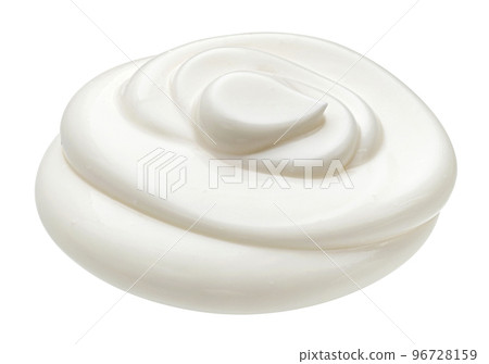 Mayonnaise swirl isolated on white background Mayonnaise swirl isolated on white background 96728159