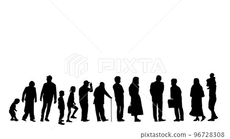 People silhouettes of various generations_transparent background People silhouettes of various generations_transparent background 96728308