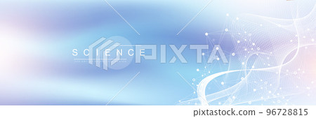 Abstract structure molecules or atom for science or medical background. 96728815