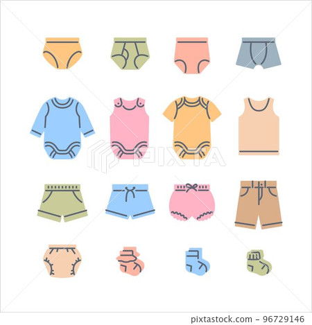 Baby socks color line icon. Isolated