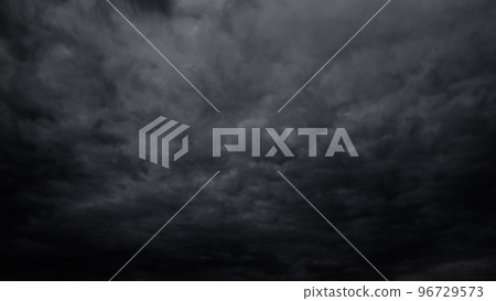 dark dramatic sky with stormy clouds before rain or snow as abstract background, extreme weather dark dramatic sky with stormy clouds before rain or snow as abstract background, extreme weather 96729573