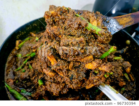 Closeup of making mixed pickle at home Closeup of making mixed pickle at home 96730394