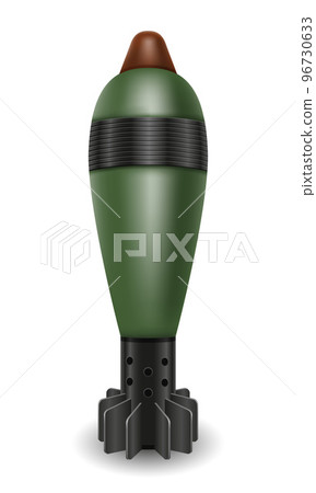 mortar military mine bomb vector illustration 96730633