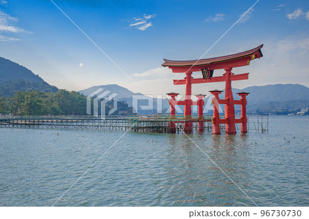 2022 年 11 月 修復中的嚴島神社大鳥居 96730730