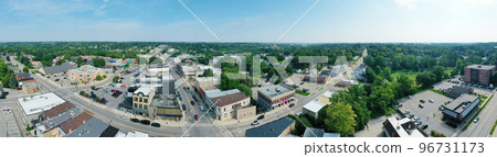 Aerial panorama view of Ingersoll, Ontario, Canada 96731173