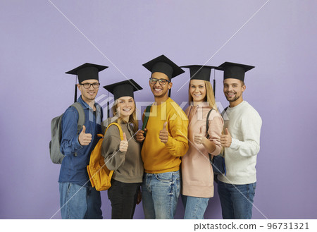 Portrait of young people students recommend university Portrait of young people students recommend university 96731321