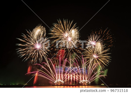 Real Fireworks display celebration, Colorful New Year Firework 96731518
