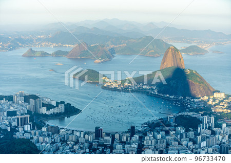 islands and rocks off the coast of Rio de Janeiro, Brazil 96733470