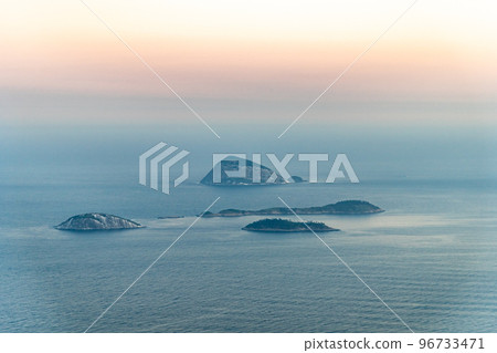islands and rocks off the coast of Rio de Janeiro, Brazil 96733471