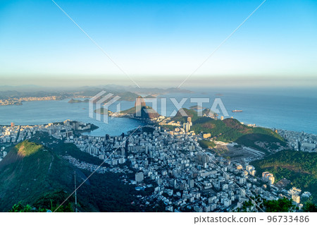 panorama of the city of Rio de Janeiro from a bird's eye view panorama of the city of Rio de Janeiro from a bird's eye view 96733486