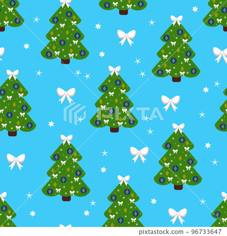 Seamless pattern with Christmas tree 96733647