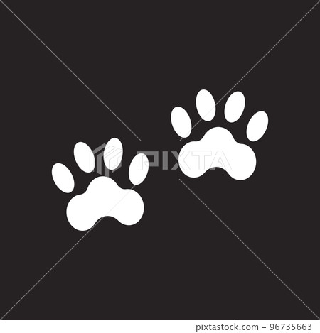 dog or cat paw logo background 96735663