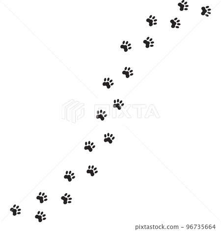 dog or cat paw icon 96735664