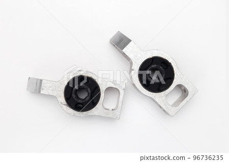 Silent Block Brackets Isolated on White Background. Car Spare Parts 96736235