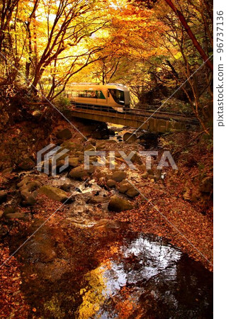 Going along the Okukinu road while watching the mountain stream of colored leaves…At Ryuokyo Station, take the Limited Express Liberty Aizu 500 series 96737136