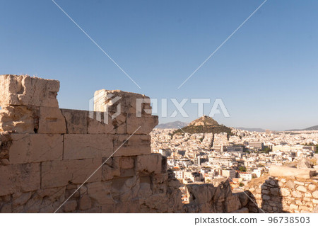 Panorama of Athens from Acropolis in Greece Europe 96738503
