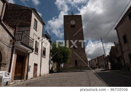 Pietravairano, a medieval village in the province of Caserta, Italy. 96738506