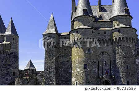 Medieval castle in the town of Vitre, France Medieval castle in the town of Vitre, France 96738589
