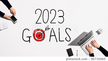 2023 goals concept with people working together 96738960