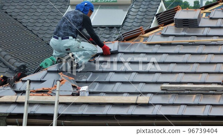 防災瓷磚更換工作材料背景 防災瓷磚更換工作材料背景 96739404