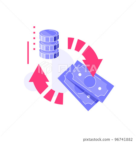 exchange money,Banking transaction service concept. Business and investment 96741882