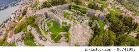 Drone view of the barracks in the fortress Spanjola BANNER, LONG FORMAT 96741992