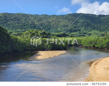 Ishigaki island, view of the mouth of the Fukido River, Okinawa Ishigaki island, view of the mouth of the Fukido River, Okinawa 96743294