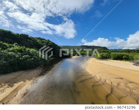 Ishigaki island, view of the mouth of the Fukido River, Okinawa Ishigaki island, view of the mouth of the Fukido River, Okinawa 96743296