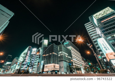 Shinsaibashi Midosuji Shimbashi intersection [Osaka City] April 2021 Night view 96743322