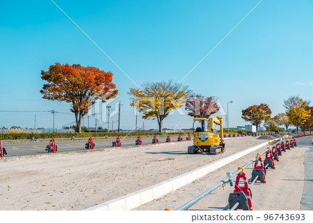 Work to increase the number of lanes on the main road National Route 17 Jobu Road up direction 2022.11 c-3 Light tone Work to increase the number of lanes on the main road National Route 17 Jobu Road up direction 2022.11 c-3 Light tone 96743693